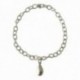 SILVER PLATED DROP CHAIN BRACELET