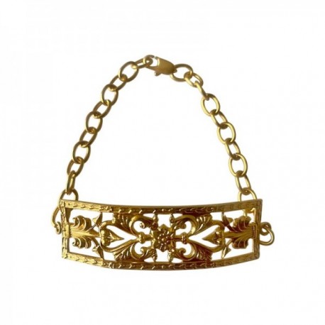 GOLD PLATED FILIGREE CHAIN BRACELET