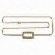 GOLD PLATED RECTANGULAR CHAIN BELT