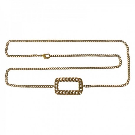 GOLD PLATED RECTANGULAR CHAIN BELT