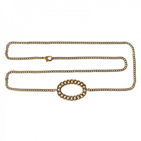 GOLD PLATED RECTANGULAR CHAIN BELT