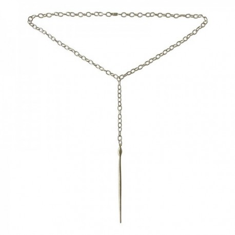 SILVER PLATED SNAKE NECKLACE