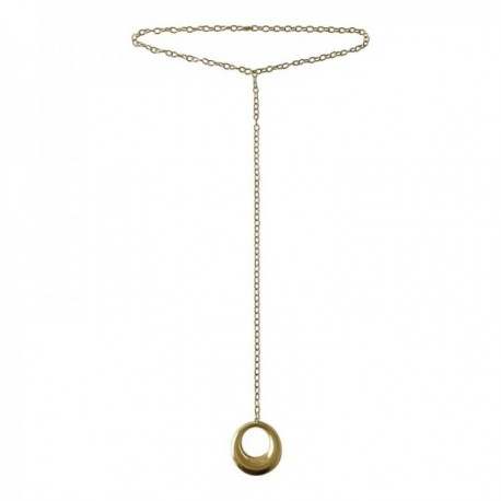 GOLD PLATED CIRCLE NECKLACE