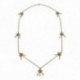 GOLD PLATED BIG BOW WITH WHITE JADE STONE  NECKLACE