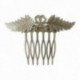 SILVER PLATED BOW AND LEAF COMB