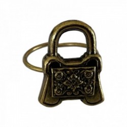 BAGUE CADENAS DORE VIF PATINE
