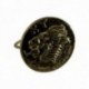 BAGUE MEDAILLE LION DORE VIF PATINE