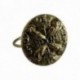 BAGUE MEDAILLE 4 CHOUETTES DORE VIF PATINE