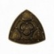 BROCHE TRIANGLE DORE VIF PATINE